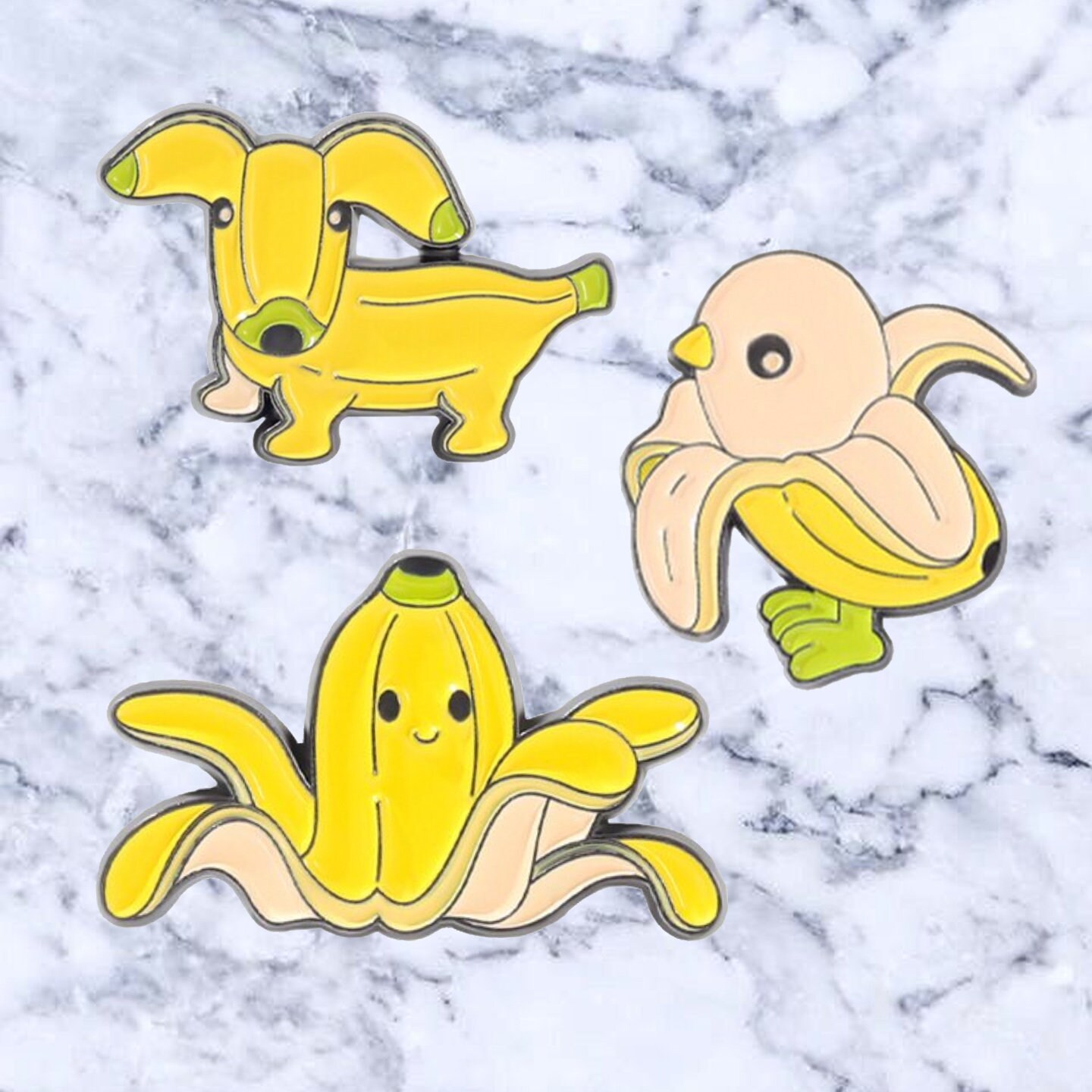 Kawaii Banana Enamel Pin Cute Enamel Pin Fruit Enamel Pins 