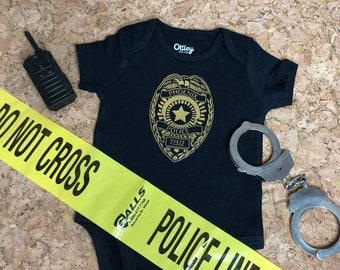 Police Baby - Personalized Badge Body Suit Onesie