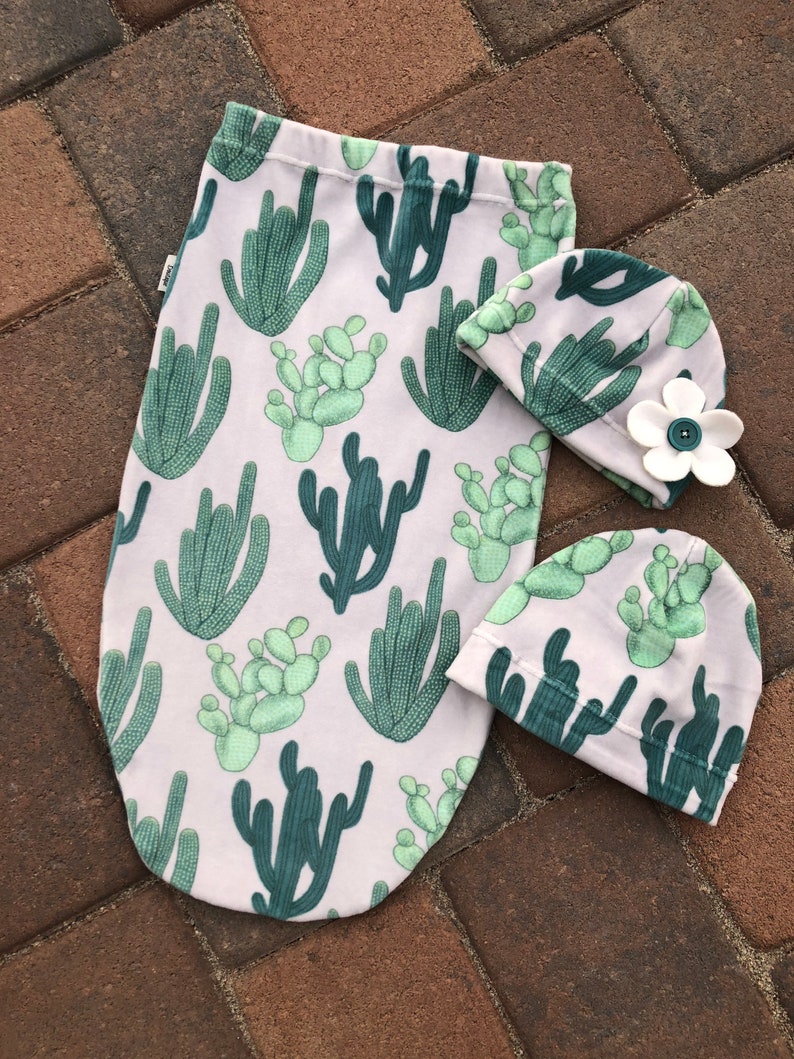 Sweet Swaddle Sacks Southwest and Cactus Newborn Minky Cactus