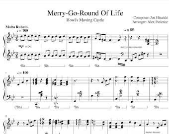 Spartiti per pianoforte: Go Round Of Life - Il castello errante di Howl