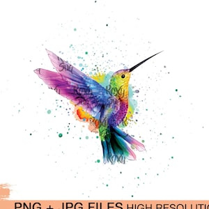 Watercolor hummingbird, sublimation designs downloads, hummingbird art, Watercolor Bird, hummingbird Clipart, clip art, PNG, JPG