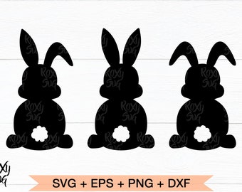 Bunny silhouette | Etsy