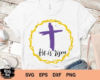 He is risen SVG, Easter SVG, Christian Svg, Cross Svg, Christian Cross Svg, SVG FIles for Cricut, Easter Cricut Files