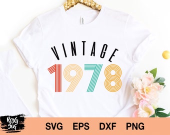 vintage 1978 png, vintage birthday 1978 svg, vintage svg, 42th birthday svg, Vintage 1979 Sublimation designs download