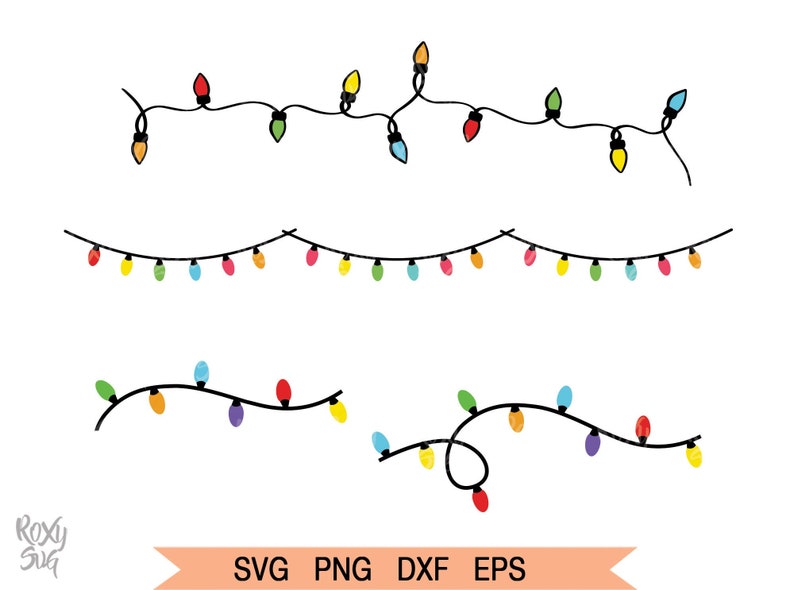 Christmas Lights SVG String of Christmas Lights Svg Lights - Etsy
