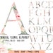 Alphabet Letters Botanical Floral Alphabet Watercolor Floral - Etsy