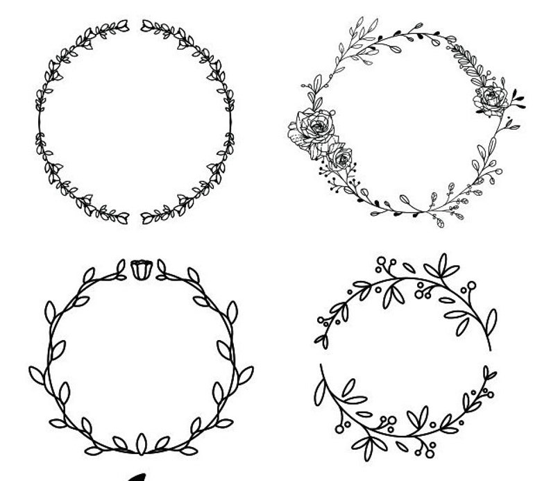 Download Couronne de SVG SVG Couronne monogramme feuilles monogramme | Etsy