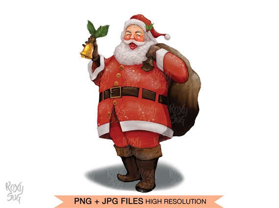 Santa Claus Clipart Santa Claus Png File Christmas Clipart Etsy