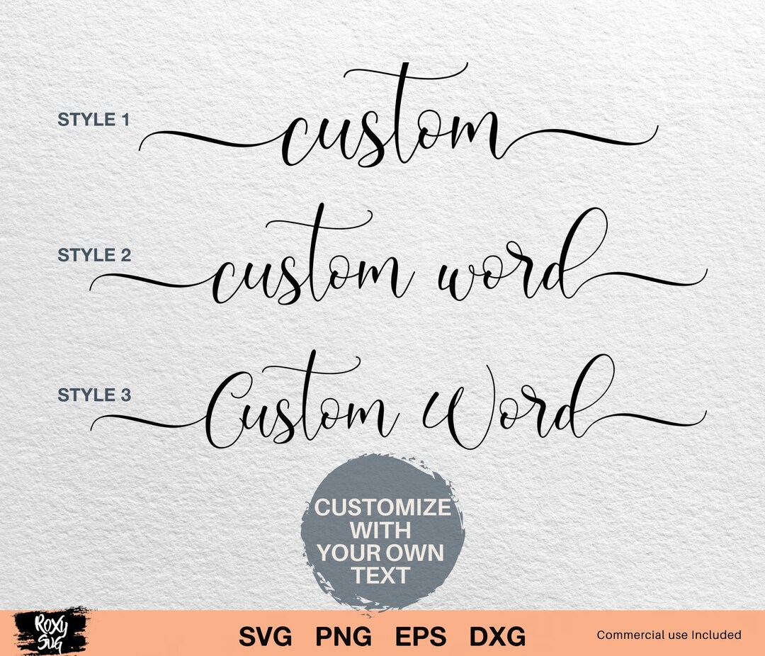 Custom Name Svg, Custom Text Svg, Personalized Name Svg, Custom Name ...