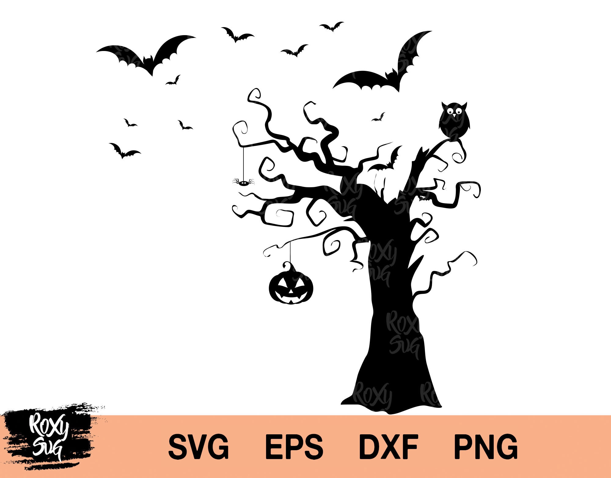 Halloween Tree Svg Tree Clipart Halloween Tree Svg Svg - Etsy Canada
