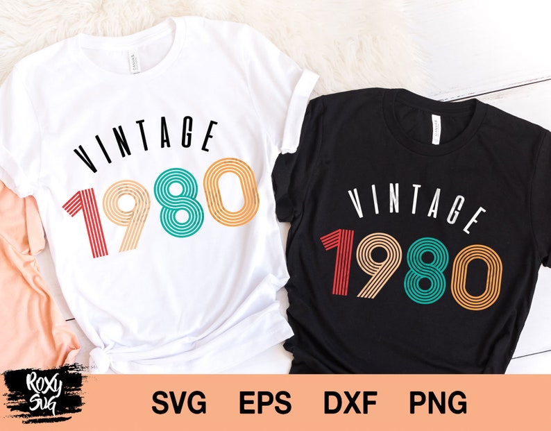 Download Vintage 1980 svg vintage birthday svg 1980 svg 40th | Etsy