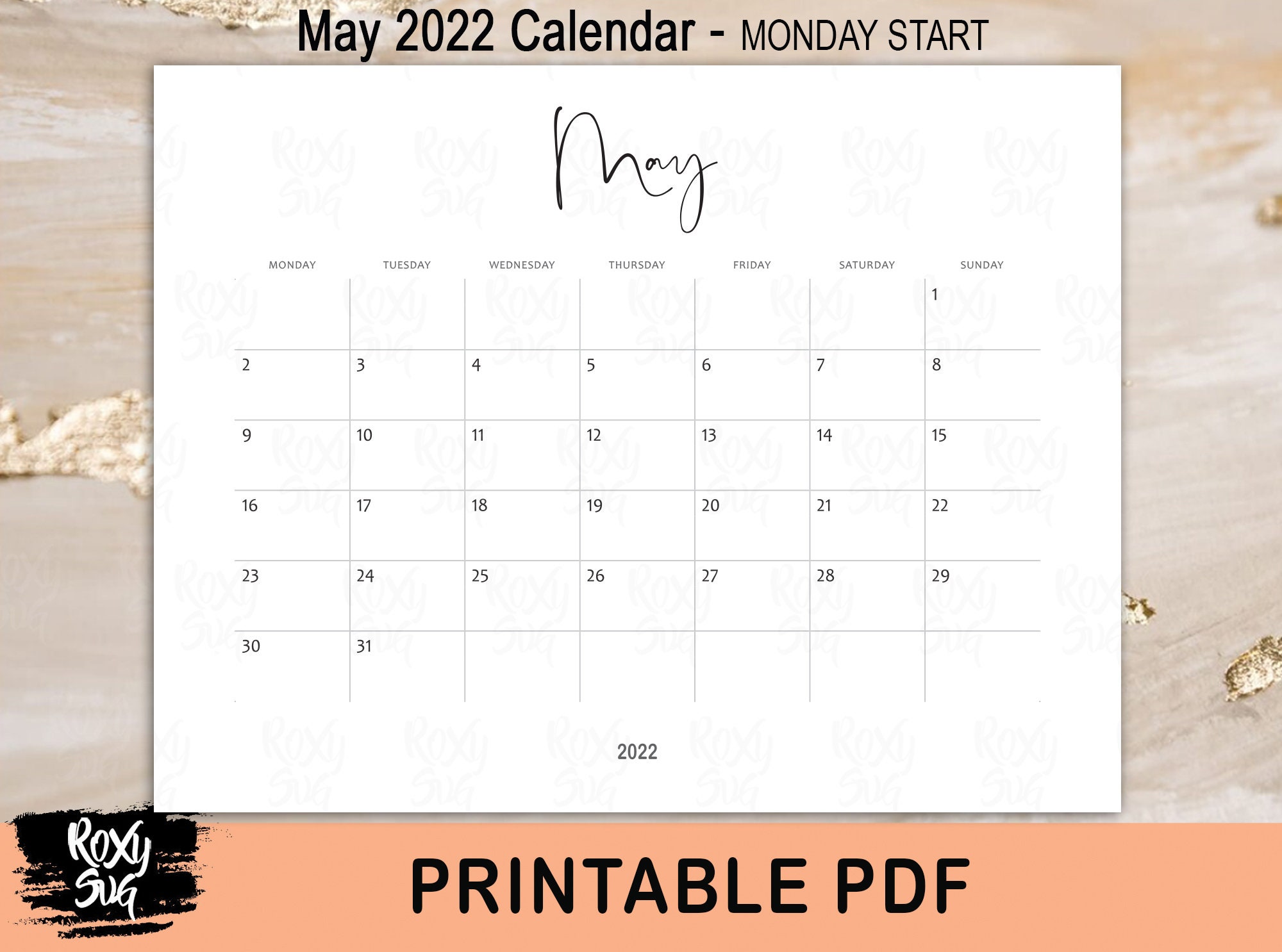 may 2022 calendar printable may calendar printable printable etsy