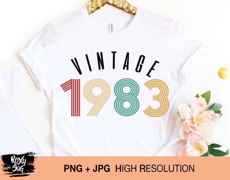 Download Vintage 1983 svg vintage birthday svg 1983 Clipart 37th | Etsy