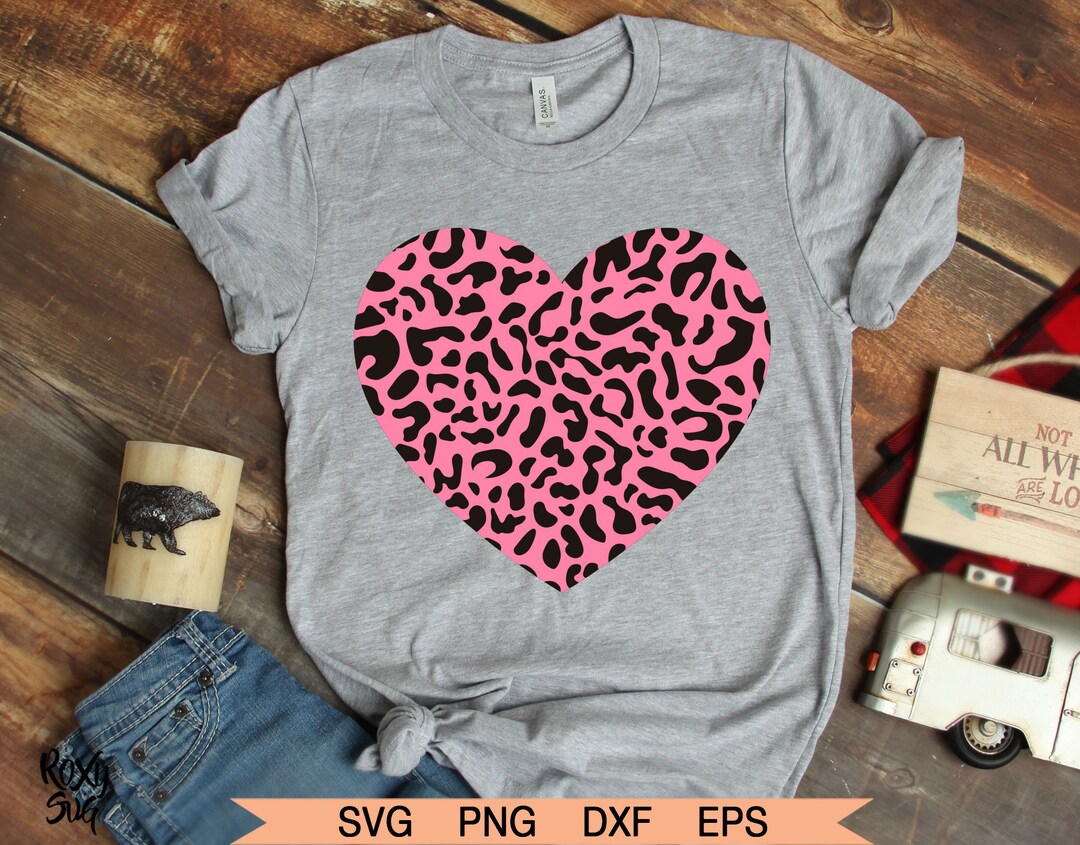 Valentine's Day Svg Leopard Heart Svg Love Svg - Etsy