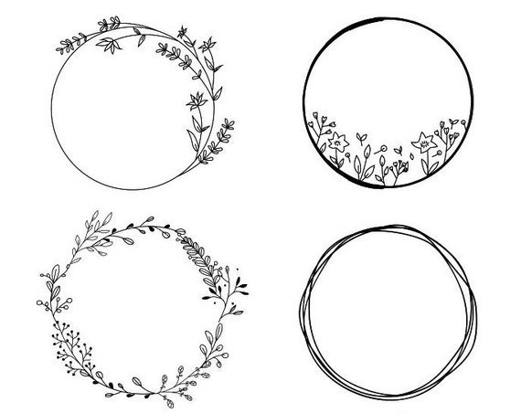 Download Wreath Svg Monogram Wreath Svg Leaves Monogram Svg Laurel Etsy