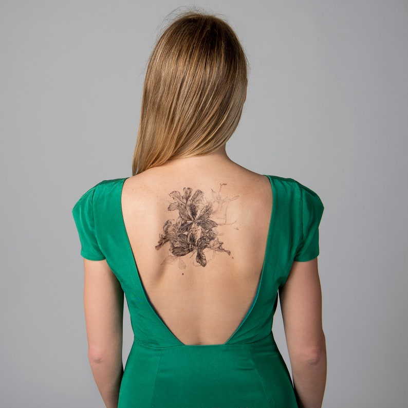 Orchid Tree Back or Shoulder Temporary Tattoo Tattoo - Etsy Orchid Tree Back or Shoulder Temporary Tattoo Tattoo - Etsy