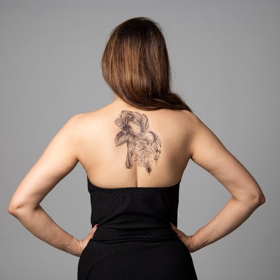 Medinilla Temporary Tattoo For Back Or Shoulder Tattoo Sticker Tattoo Art Temporary Tattoo Botanical Back Tattoo