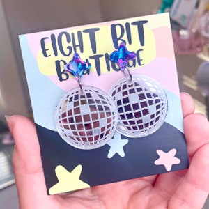 Disco Baby! Mirror Acrylic | Stainless Steel Stud Earrings
