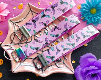 Pastel Bats Wristlet - Colorful Spooky Keychain Wristlet // B&B Collab