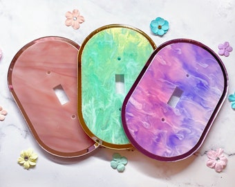 Quartz Pop Light Switch Cover | Screws Included \\ Rocker Also Available!