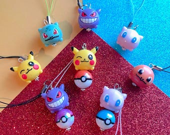 Chibi Monster Charm // Mystery Strap Color - Optional Ball Add On!