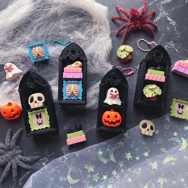 Pixel Poppers - Fidget Clicker Double Gothic Spooky Bookshelf - Choose Your Combo!