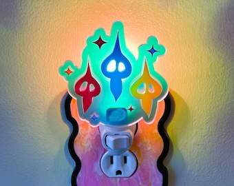 Ghostly Garden Sprite Acrylic Night Light // Auto & Manual Options!