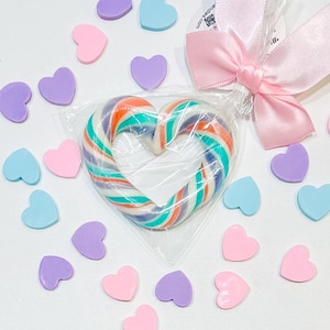 Handcrafted Candy Cane Heart: Custom Party Favors and Gift, Valentine