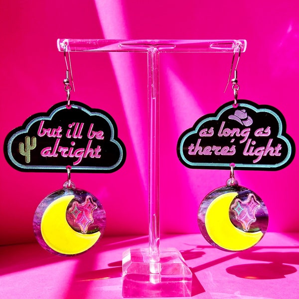 Neon Moon Earrings