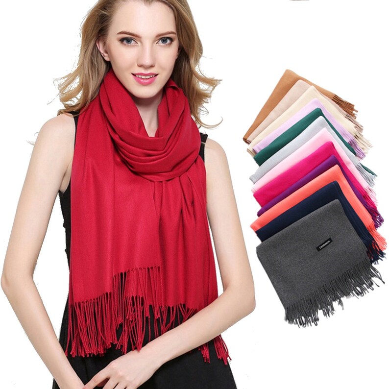 Unisex Cozy Cashmere Winter Scarf Scarves Wrap Blanket Etsy