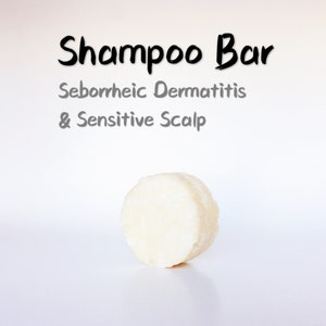 Natural Shampoo Bar  | Sensitive Dry Itchy Scalp, Seborrheic Dermatitis, Eczema, Dandruff, Deep Moisture | Zero Waste, SLS Free, Vegan
