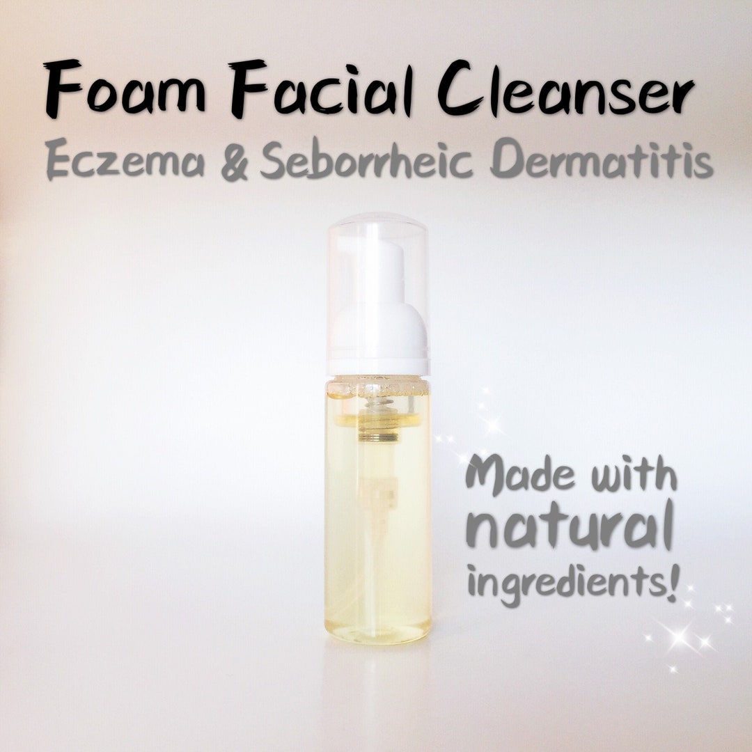 Eczema & Seborrheic Dermatitis, Natural Foam Facial Cleanser Face and Beard Wash for Sensitive