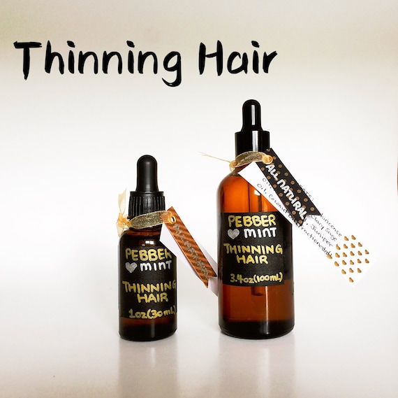 Thinning Hair Scalp Treatment Oil All Natural Growth Serum Etsy