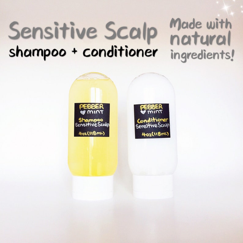 Natural Liquid Shampoo Conditioner Sensitive Scalp Etsy