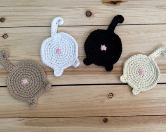 Cat Butt Coasters Set of 2
