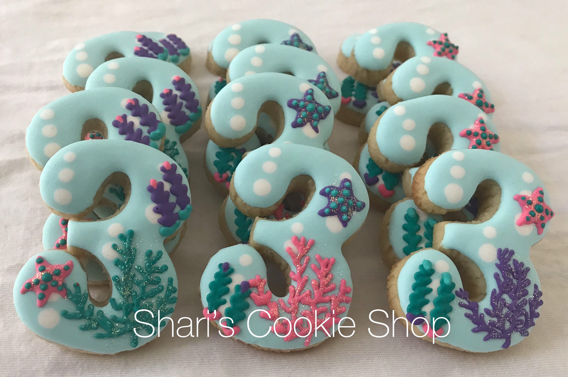 Under the Sea Number Sugar Cookies - Etsy