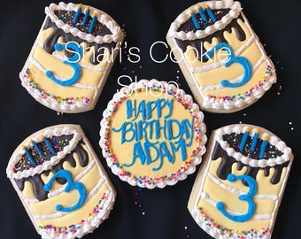 Birthday Celebration Cake Sugar Cookies