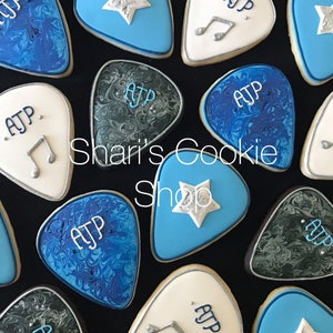 Guitar Pick Sugar Cookies