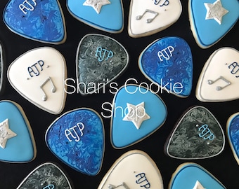 Guitar Pick Sugar Cookies