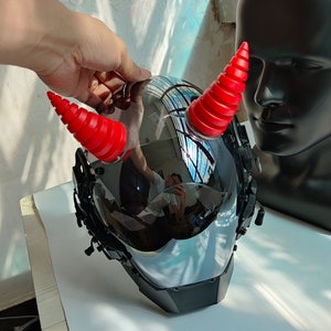 Cyberpunk Samurai Mask: Tactical Cosplay Helmet with Voice Changer