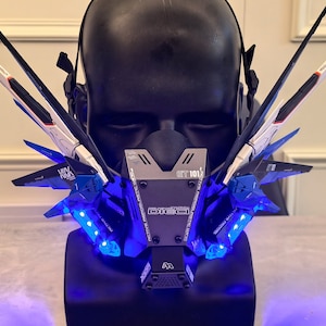 Gundam Cyberpunk Mask: Samurai Tactical Helmet with Voice Changer