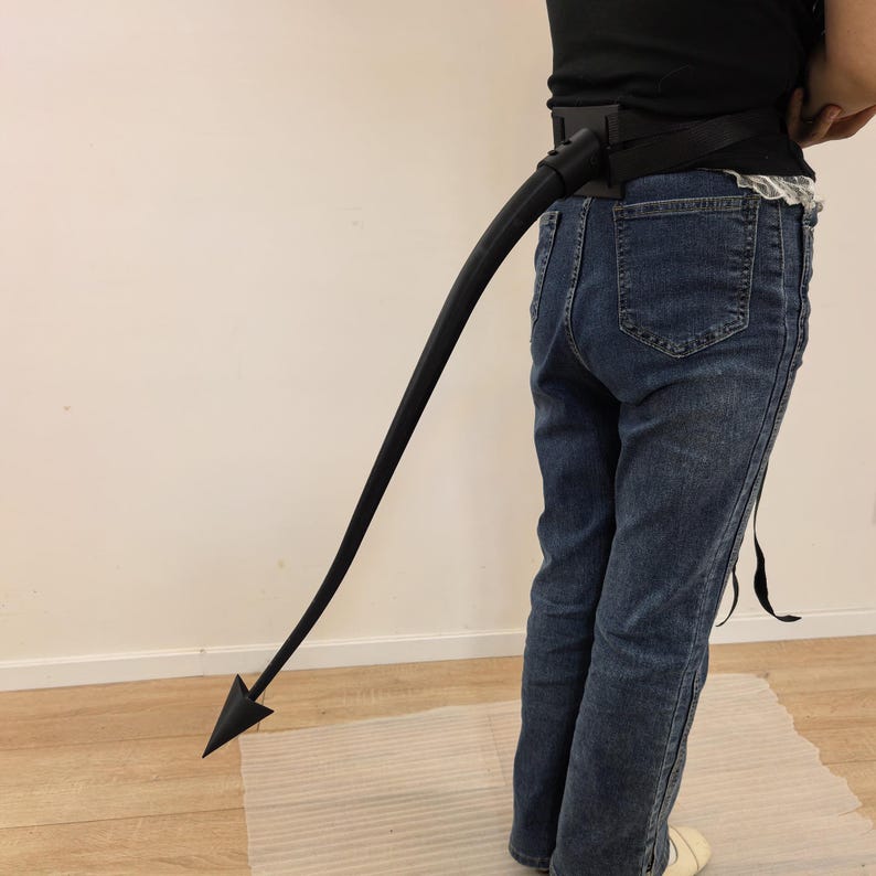 Hypermotion Silicone Tail Demon High Motion , Cosplay Tail with 3D Printed PLA Tip
