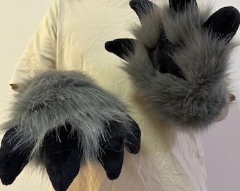 Fursuit Dragon paws : Furry gloves with squeak , available for customization