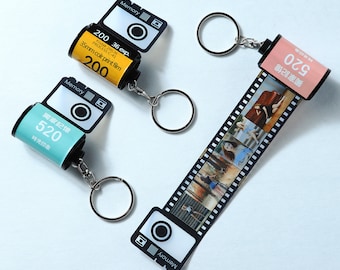 Custom Photo Film Roll Keychain, Personalized Gift