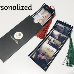 custom bookmarks film photos Personalized pictures with tassels