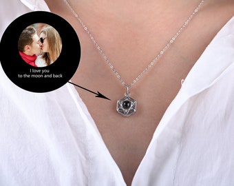 Hidden Photo Necklace Personalized Necklace Customized Your photo Gift for girl BRIDESMAID GIFTS Photo necklace picture dainty custom