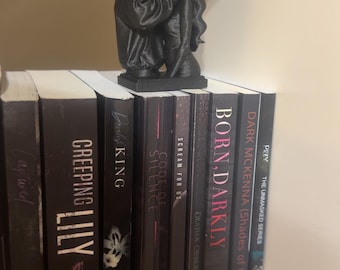 Figura de amantes enmascarados góticos para rincón de lectura / Decoración de estantería de romance oscuro / Estética literaria picante