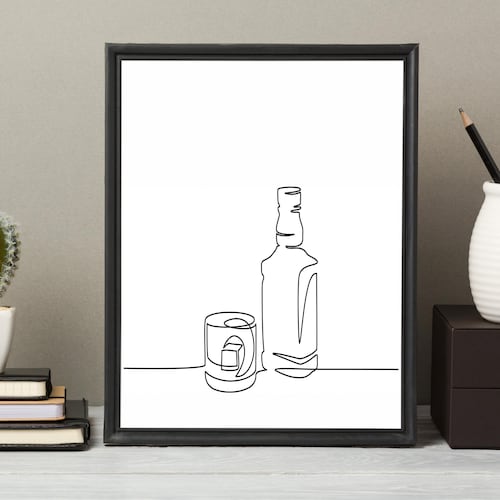 Bar Print Bar Cart Art Drinks Art Cocktail Lover Wine Etsy