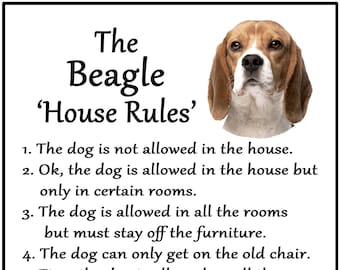 Beagle Property Laws Steel Cased Fridge Magnet Funny 