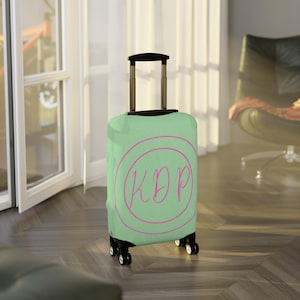 Luggage Cover Protector Large Monogram Style Available in 3 Sizes Made from Polyester Spandex